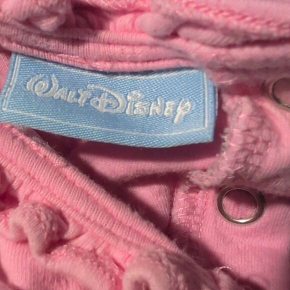 Disney Minnie‎ Mouse Y2K Vintage Embroidered Floral Pink Romper Infant - Picture 3 of 7
